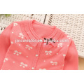 Hand Knitted Kids Cardigan acrylic Sweater Knitting Design For Girl